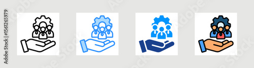 Human Resources Icon Collection Set Multiple Style