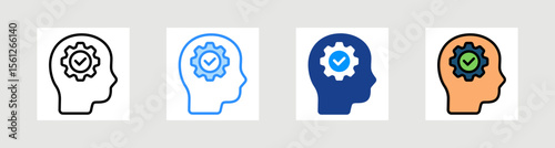 Human Mind Icon Collection Set Multiple Style