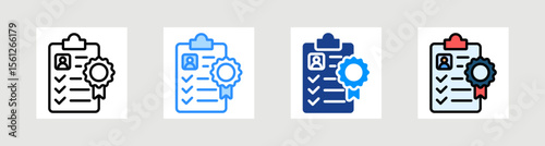 Qualification Icon Collection Set Multiple Style