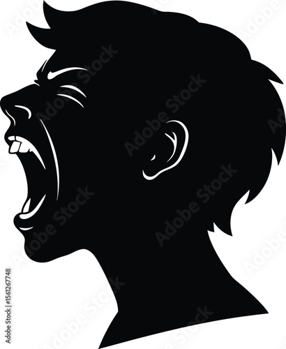 Shouting Person Silhouette Shape