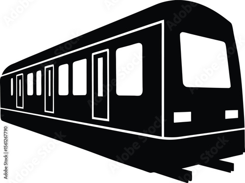 Metro Subway Train Silhouette Design