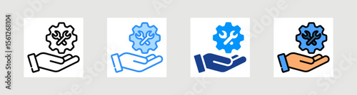 Technical Suppor Icon Collection Set Multiple Style