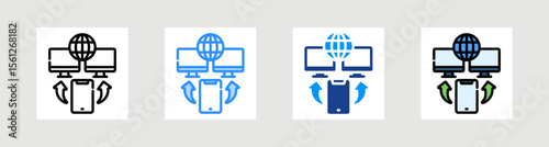 Remote Access Icon Collection Set Multiple Style