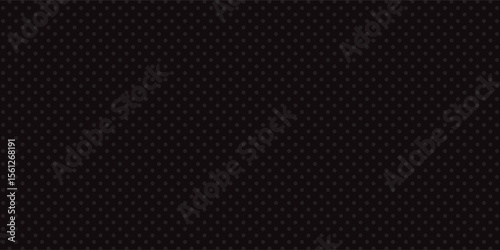 Minimal seamless polka dot pattern with subtle dark gray dots on a black background. Elegant and understated design ideal for modern textiles,