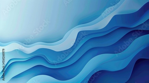 Blue gradient design with modern abstract tones and gentle transition