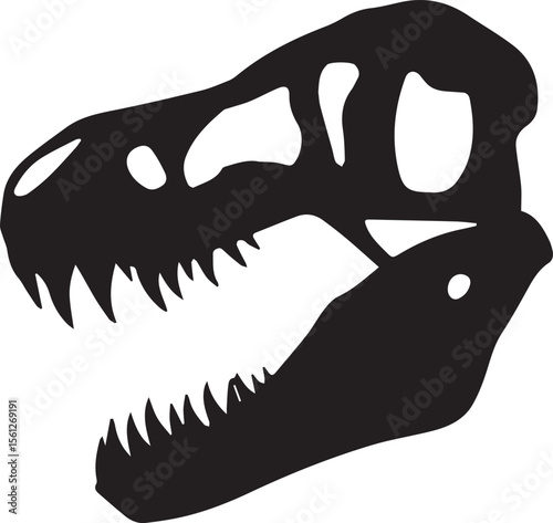 Dinosaur Skull Silhouette (T-Rex)