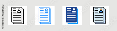 Resume Icon Collection Set Multiple Style