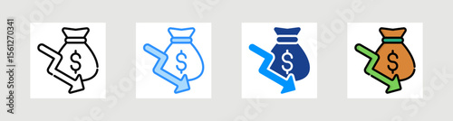 Decrease Icon Collection Set Multiple Style