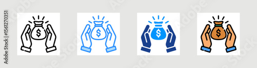 Monetary Icon Collection Set Multiple Style