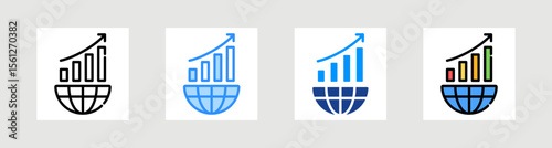 Emerging Markets Icon Collection Set Multiple Style