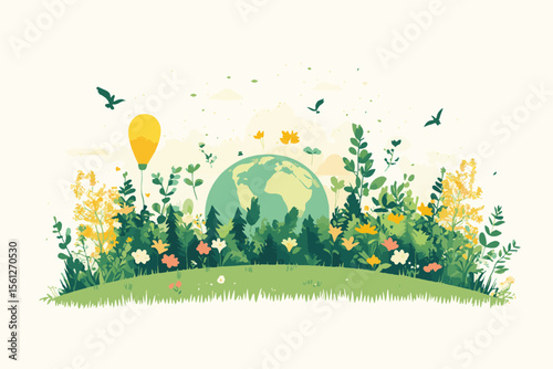 Earth day illustration Ecology
