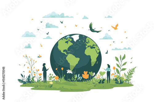 Earth day illustration Ecology