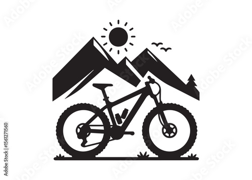 Mountain bike bicycle cycle Silhouette Vector