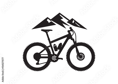 Mountain bike bicycle cycle Silhouette Vector