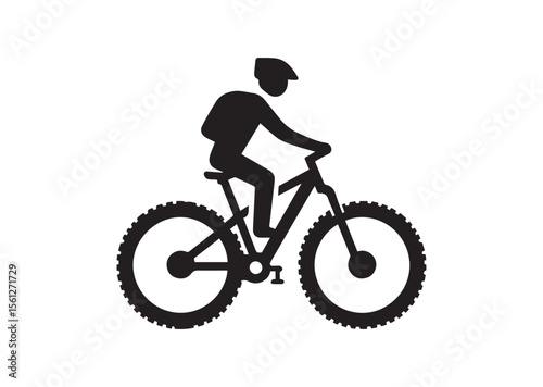 Mountain bike bicycle cycle Silhouette Vector
