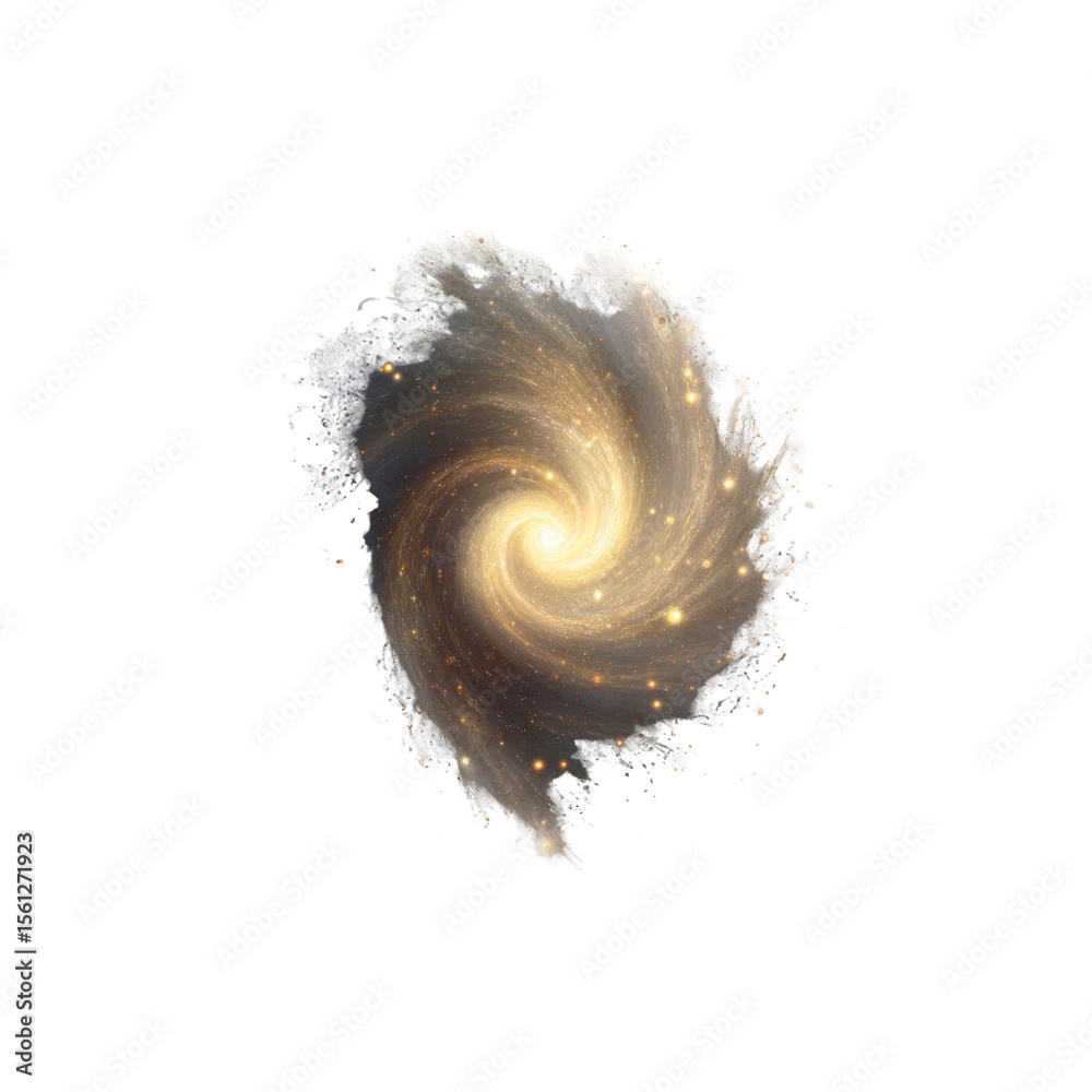 Fototapeta premium Cosmic Swirl Abstract Galaxy Nebula with Glowing Core