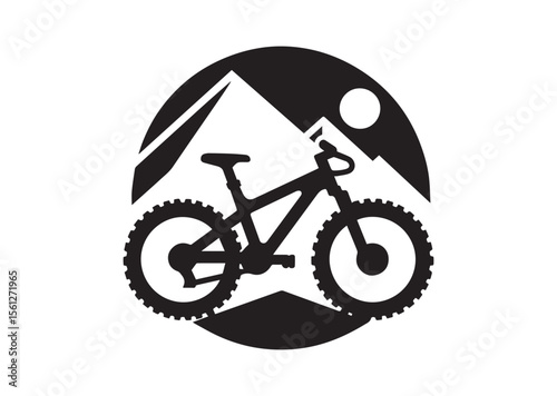 Mountain bike bicycle cycle Silhouette Vector