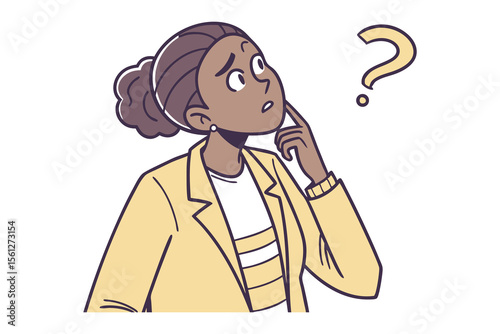 Uncertainty and Contemplation: A portrait of a thoughtful person deep in contemplation, the image captures a moment of introspection and decision-making.