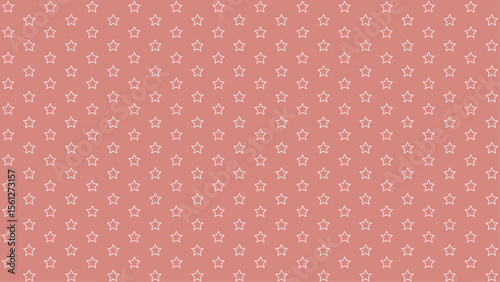 Seamless dusty pink star outline pattern background. Minimalist white stars on muted pink backdrop, perfect for nursery, kids room, fabric, wallpaper, wrapping paper, or cute-themed projects.