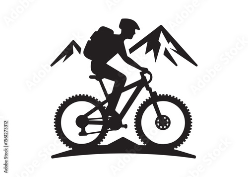Mountain bike bicycle cycle Silhouette Vector