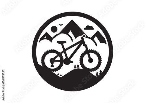 Mountain bike bicycle cycle Silhouette Vector