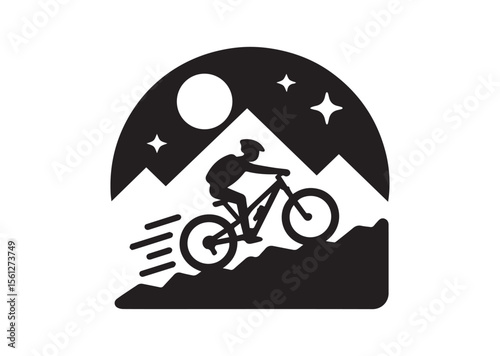 Mountain bike bicycle cycle Silhouette Vector