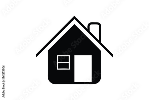 Simple Black and White Home Icon