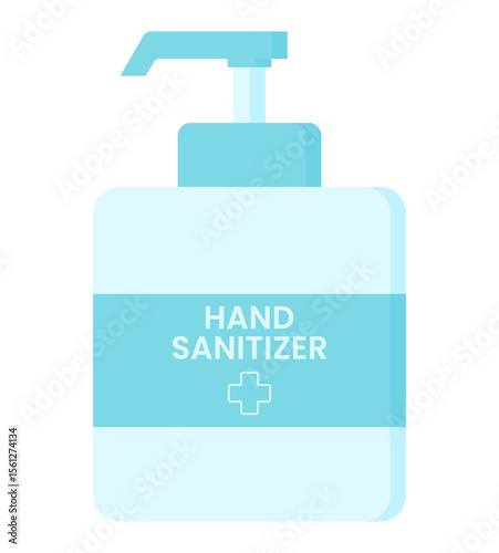 Hand sanitizer bottle or soap tube illustration clipart cartoon