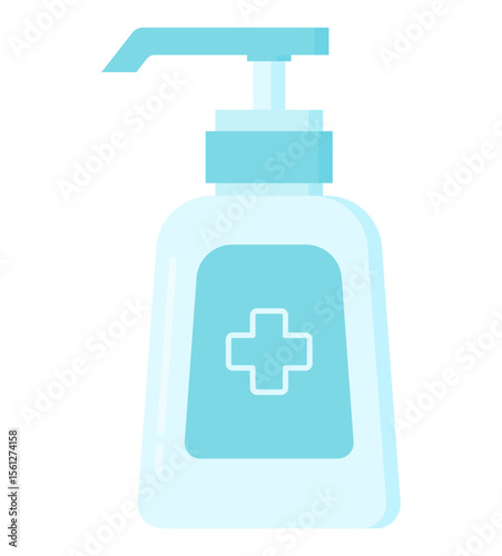 Hand soap or sanitizer bottle illustration clipart cartoon