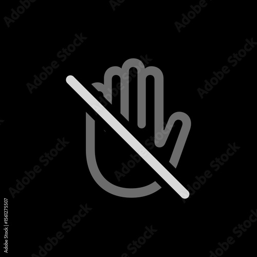 Hand Raised Slash Icon