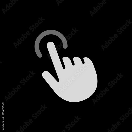 Filled Hand Tap Icon