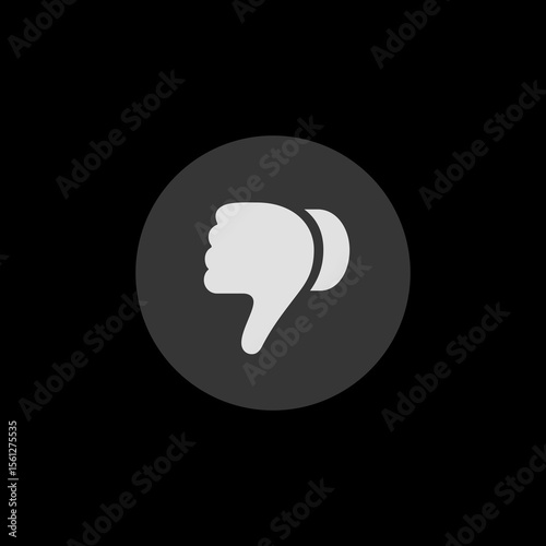 Filled Thumbs Down Circle Icon
