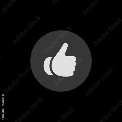 Filled Thumbs Up Circle Icon