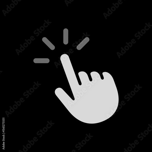 Filled Hand Rays Icon