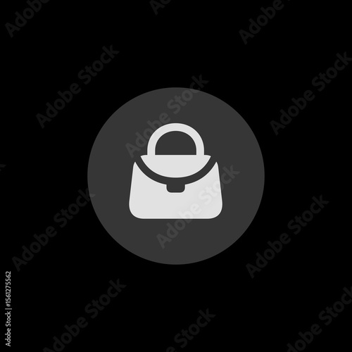 Filled Handbag Circle Icon