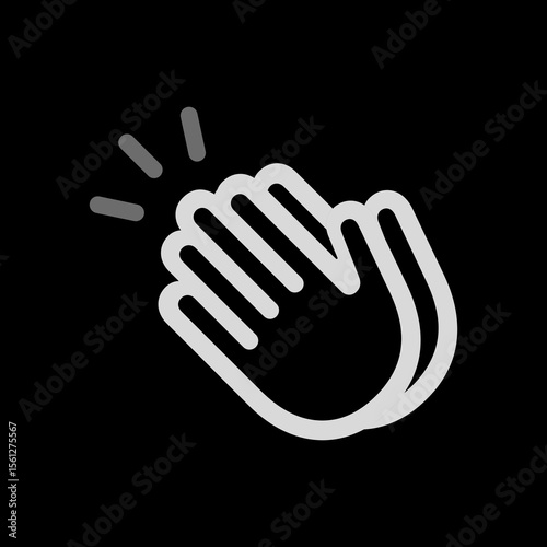 Hands Clapping Outline Icon