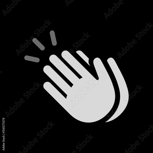 Hands Clapping Filled Icon