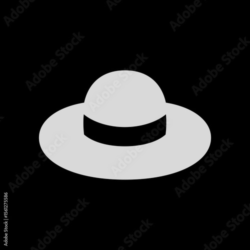 Wide Brim Hat Filled Icon