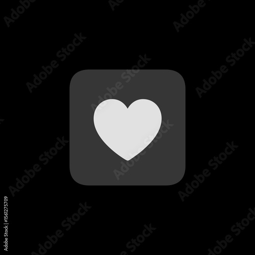 Heart Square Filled Icon