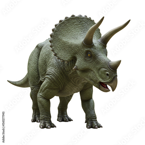 力強い三本角 恐竜 3Dモデル