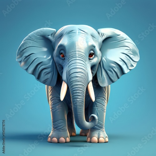 an AI Image Generator, Adorable Cartoon Elephant i