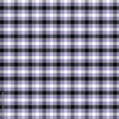 Modern Purple and Black Plaid Seamless Pattern