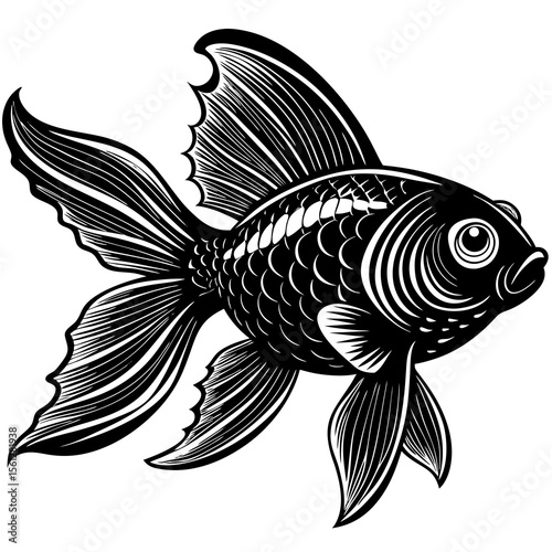 black and white fish