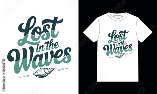 "Fast in the Waves Ocean Surf Speed T-Shirt Design"