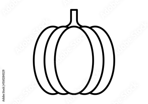 Icono negro de calabaza en fondo blanco