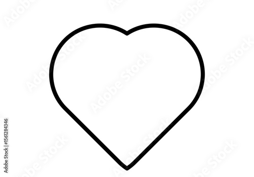 Icono negro de corazón en fondo blanco