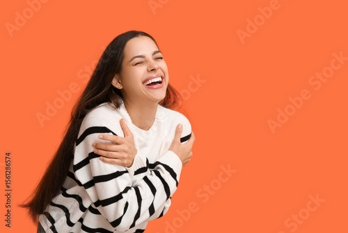 Beautiful young happy woman...