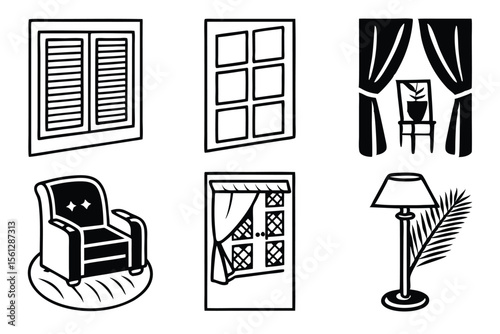 vector illustration of a sketch of the house