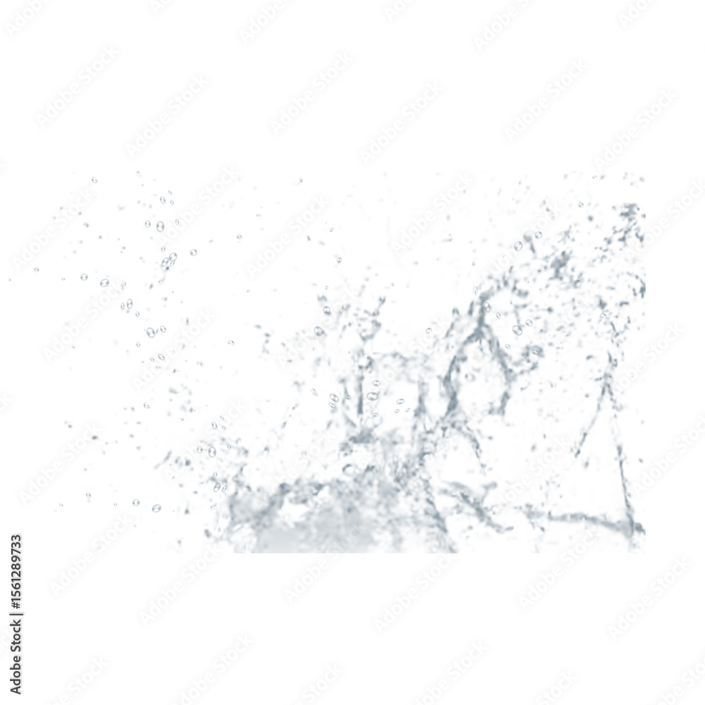 Fototapeta premium Water splash, transparent background, 300 dpi