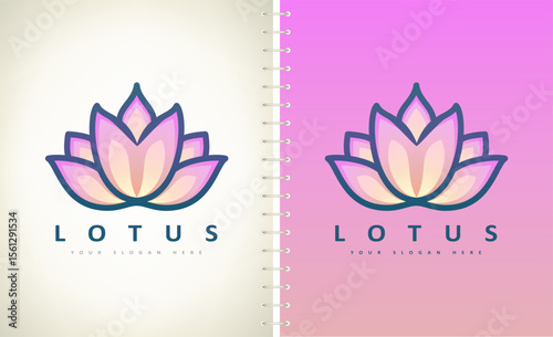 Lotus flower logo vector design